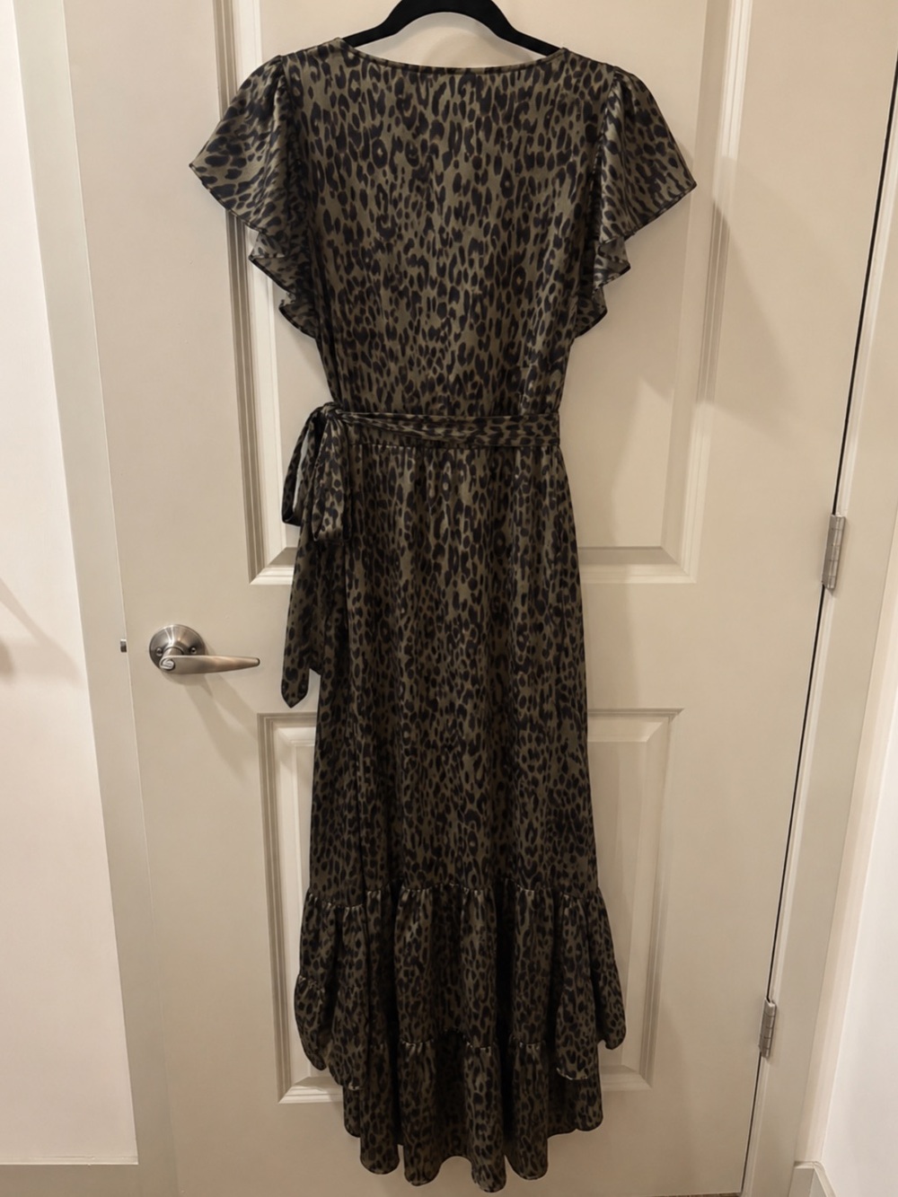 LOVESTICH High-Low Leopard Tie Wrap Dress - Picture 3 of 3